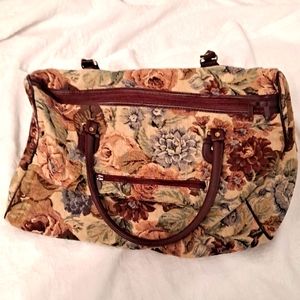 Vintage Jafra Tapestry Weekender travel bag